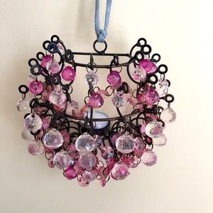 Hanging Candle Holder Pink